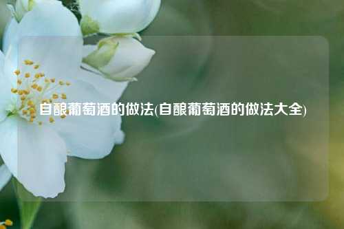 自酿葡萄酒的做法(自酿葡萄酒的做法大全)