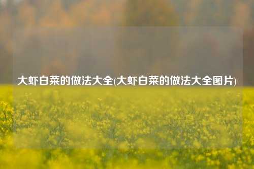 大虾白菜的做法大全(大虾白菜的做法大全图片)
